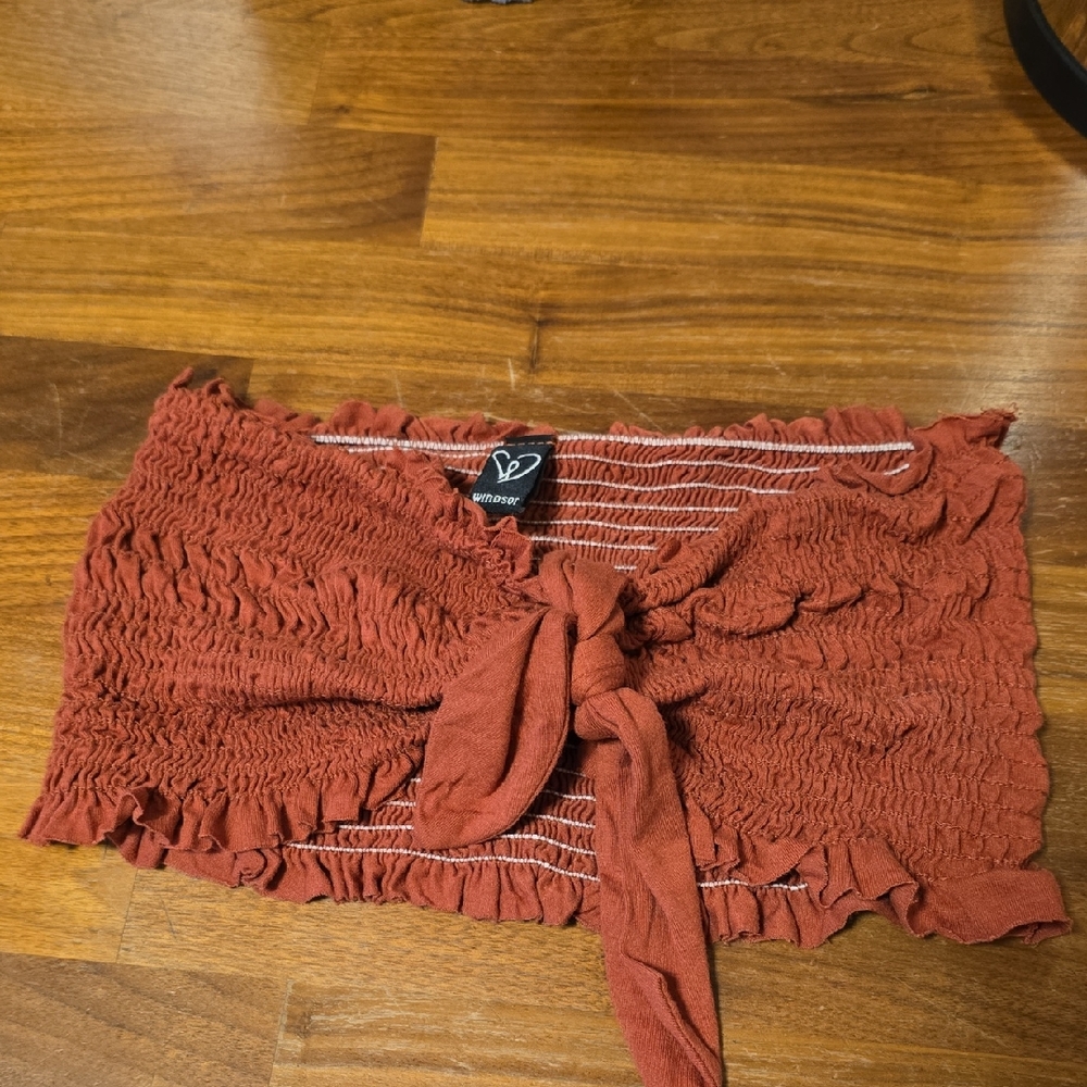 Windsor Terracotta Smocked Tube Top